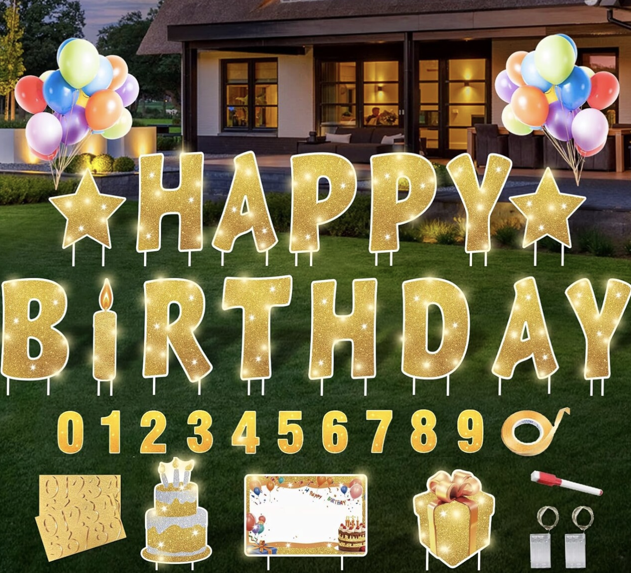 Michaels happy birthday yard signs